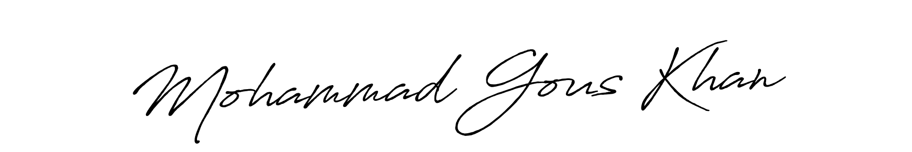 Mohammad Gous Khan stylish signature style. Best Handwritten Sign (Antro_Vectra_Bolder) for my name. Handwritten Signature Collection Ideas for my name Mohammad Gous Khan. Mohammad Gous Khan signature style 7 images and pictures png