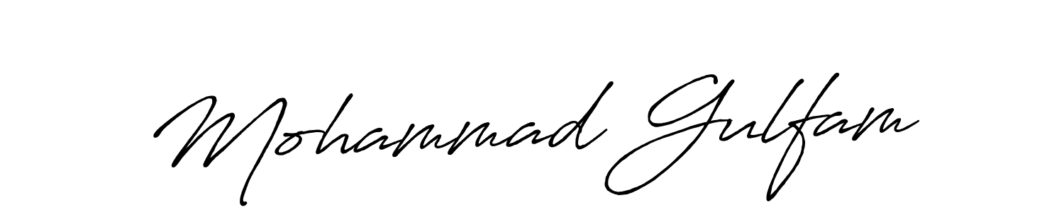 Create a beautiful signature design for name Mohammad Gulfam. With this signature (Antro_Vectra_Bolder) fonts, you can make a handwritten signature for free. Mohammad Gulfam signature style 7 images and pictures png