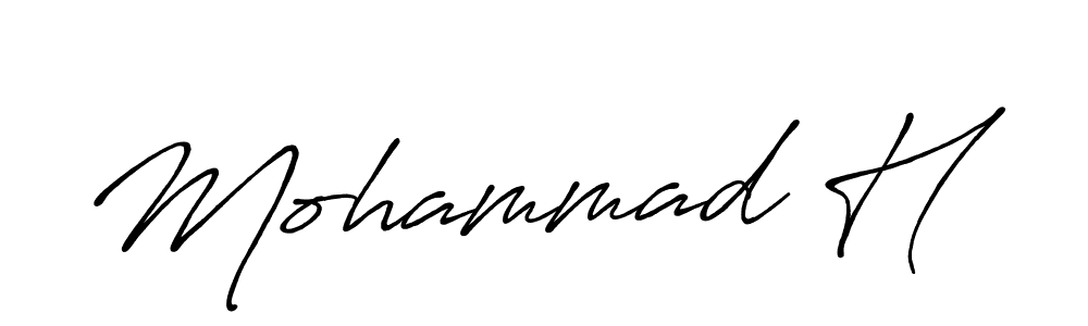 How to Draw Mohammad H signature style? Antro_Vectra_Bolder is a latest design signature styles for name Mohammad H. Mohammad H signature style 7 images and pictures png