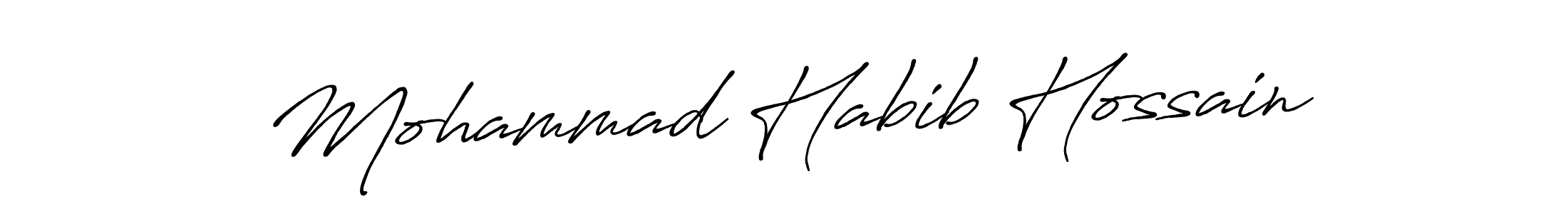 Antro_Vectra_Bolder is a professional signature style that is perfect for those who want to add a touch of class to their signature. It is also a great choice for those who want to make their signature more unique. Get Mohammad Habib Hossain name to fancy signature for free. Mohammad Habib Hossain signature style 7 images and pictures png