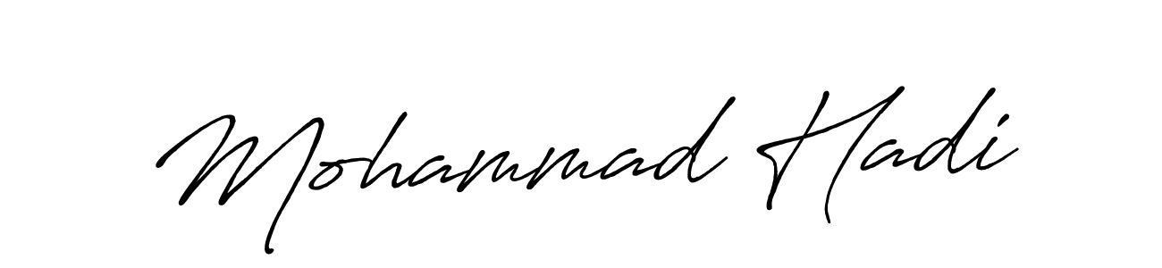 Create a beautiful signature design for name Mohammad Hadi. With this signature (Antro_Vectra_Bolder) fonts, you can make a handwritten signature for free. Mohammad Hadi signature style 7 images and pictures png