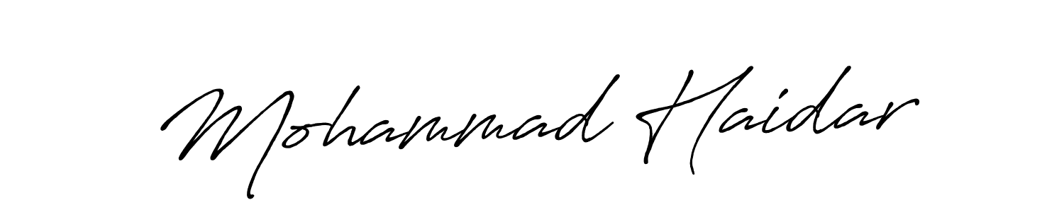 It looks lik you need a new signature style for name Mohammad Haidar. Design unique handwritten (Antro_Vectra_Bolder) signature with our free signature maker in just a few clicks. Mohammad Haidar signature style 7 images and pictures png