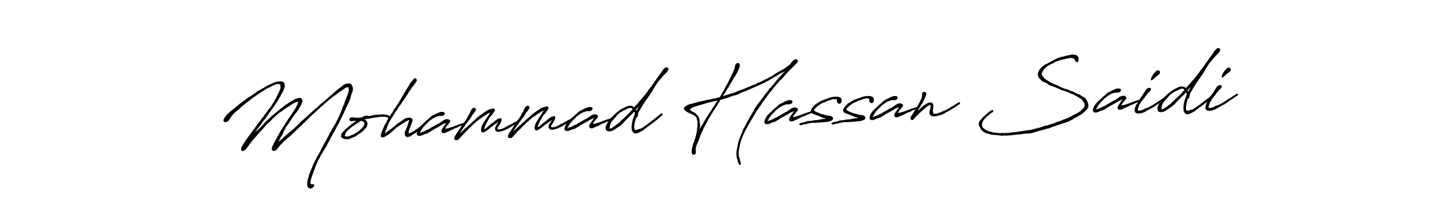 How to make Mohammad Hassan Saidi signature? Antro_Vectra_Bolder is a professional autograph style. Create handwritten signature for Mohammad Hassan Saidi name. Mohammad Hassan Saidi signature style 7 images and pictures png