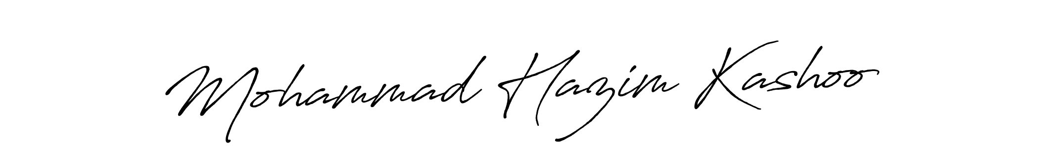 Mohammad Hazim Kashoo stylish signature style. Best Handwritten Sign (Antro_Vectra_Bolder) for my name. Handwritten Signature Collection Ideas for my name Mohammad Hazim Kashoo. Mohammad Hazim Kashoo signature style 7 images and pictures png