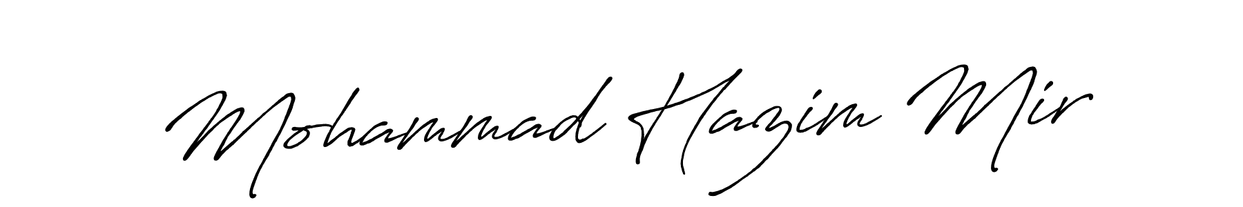 This is the best signature style for the Mohammad Hazim Mir name. Also you like these signature font (Antro_Vectra_Bolder). Mix name signature. Mohammad Hazim Mir signature style 7 images and pictures png