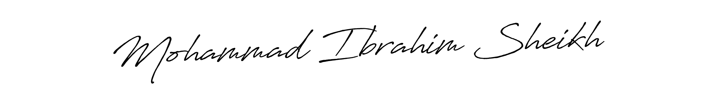 Create a beautiful signature design for name Mohammad Ibrahim Sheikh. With this signature (Antro_Vectra_Bolder) fonts, you can make a handwritten signature for free. Mohammad Ibrahim Sheikh signature style 7 images and pictures png