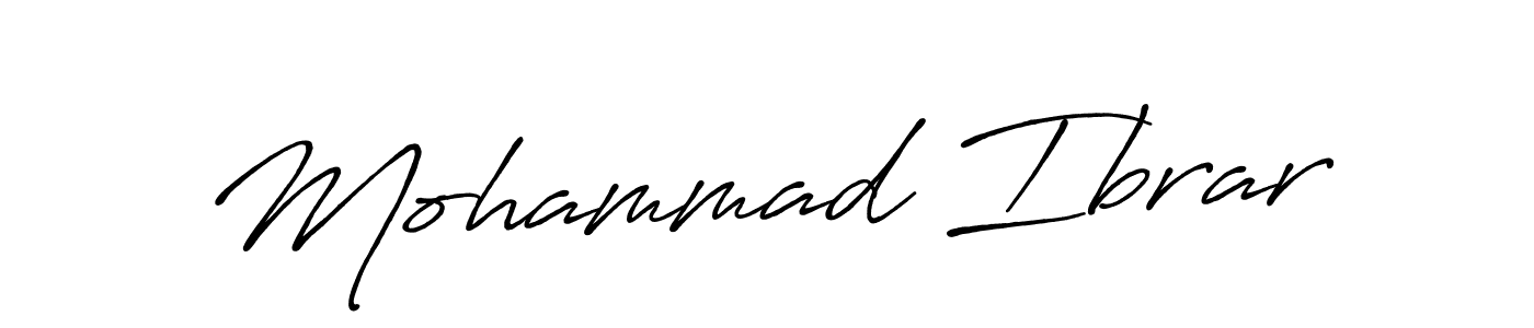 Also we have Mohammad Ibrar name is the best signature style. Create professional handwritten signature collection using Antro_Vectra_Bolder autograph style. Mohammad Ibrar signature style 7 images and pictures png