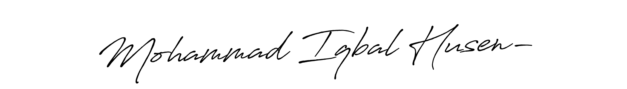 It looks lik you need a new signature style for name Mohammad Iqbal Husen-. Design unique handwritten (Antro_Vectra_Bolder) signature with our free signature maker in just a few clicks. Mohammad Iqbal Husen- signature style 7 images and pictures png