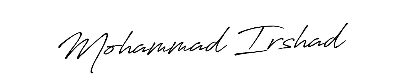 The best way (Antro_Vectra_Bolder) to make a short signature is to pick only two or three words in your name. The name Mohammad Irshad include a total of six letters. For converting this name. Mohammad Irshad signature style 7 images and pictures png