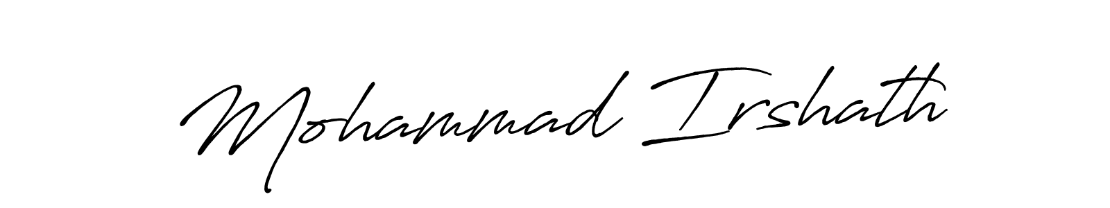 Also You can easily find your signature by using the search form. We will create Mohammad Irshath name handwritten signature images for you free of cost using Antro_Vectra_Bolder sign style. Mohammad Irshath signature style 7 images and pictures png