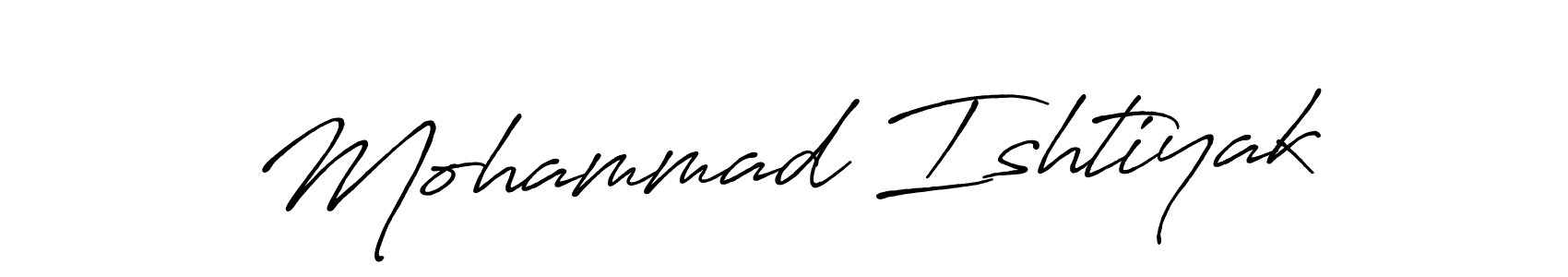 Antro_Vectra_Bolder is a professional signature style that is perfect for those who want to add a touch of class to their signature. It is also a great choice for those who want to make their signature more unique. Get Mohammad Ishtiyak name to fancy signature for free. Mohammad Ishtiyak signature style 7 images and pictures png