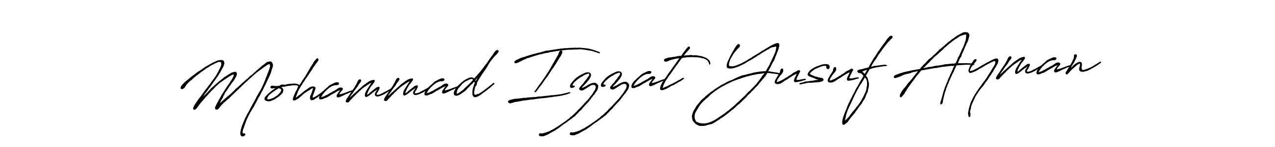 Make a beautiful signature design for name Mohammad Izzat Yusuf Ayman. With this signature (Antro_Vectra_Bolder) style, you can create a handwritten signature for free. Mohammad Izzat Yusuf Ayman signature style 7 images and pictures png