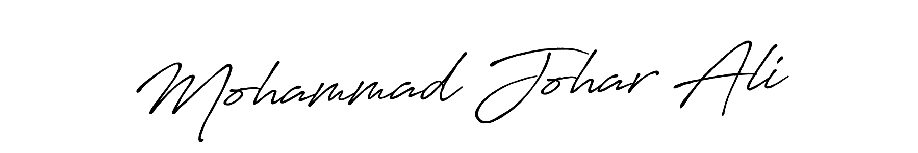 Also we have Mohammad Johar Ali name is the best signature style. Create professional handwritten signature collection using Antro_Vectra_Bolder autograph style. Mohammad Johar Ali signature style 7 images and pictures png