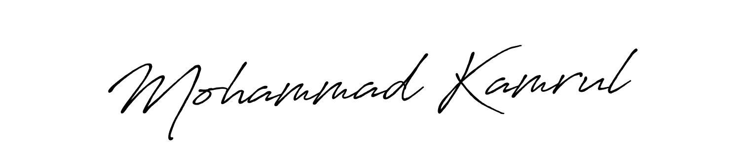 Make a beautiful signature design for name Mohammad Kamrul. With this signature (Antro_Vectra_Bolder) style, you can create a handwritten signature for free. Mohammad Kamrul signature style 7 images and pictures png