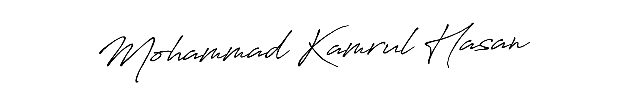 The best way (Antro_Vectra_Bolder) to make a short signature is to pick only two or three words in your name. The name Mohammad Kamrul Hasan include a total of six letters. For converting this name. Mohammad Kamrul Hasan signature style 7 images and pictures png