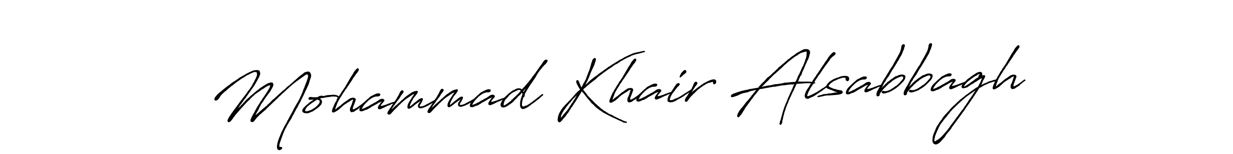 Create a beautiful signature design for name Mohammad Khair Alsabbagh. With this signature (Antro_Vectra_Bolder) fonts, you can make a handwritten signature for free. Mohammad Khair Alsabbagh signature style 7 images and pictures png