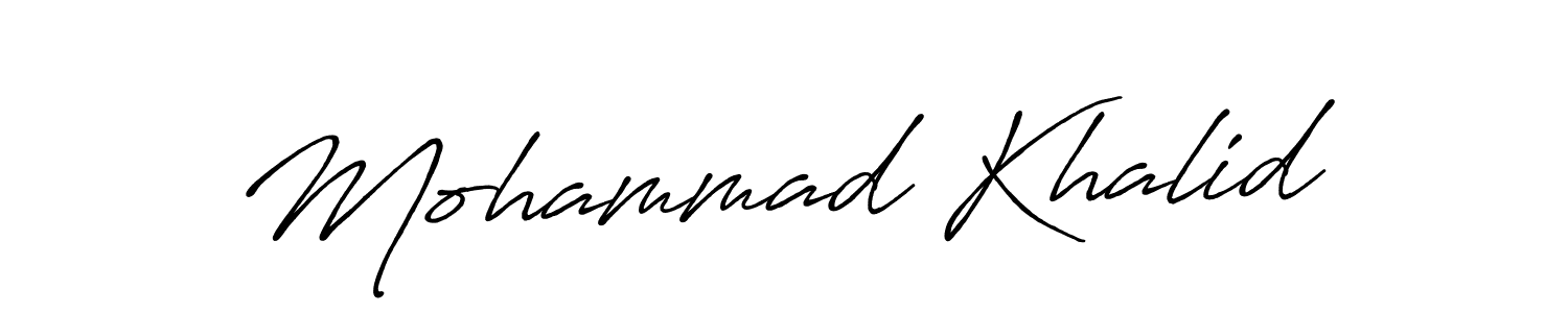 Mohammad Khalid stylish signature style. Best Handwritten Sign (Antro_Vectra_Bolder) for my name. Handwritten Signature Collection Ideas for my name Mohammad Khalid. Mohammad Khalid signature style 7 images and pictures png