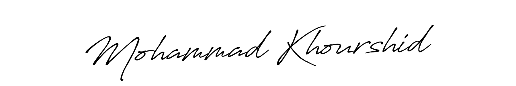 This is the best signature style for the Mohammad Khourshid name. Also you like these signature font (Antro_Vectra_Bolder). Mix name signature. Mohammad Khourshid signature style 7 images and pictures png