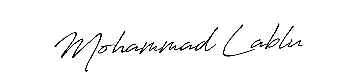 Use a signature maker to create a handwritten signature online. With this signature software, you can design (Antro_Vectra_Bolder) your own signature for name Mohammad Lablu. Mohammad Lablu signature style 7 images and pictures png