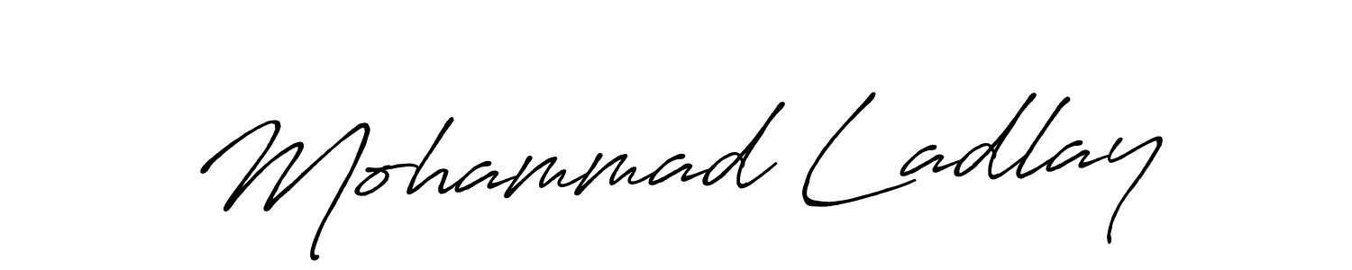 Create a beautiful signature design for name Mohammad Ladlay. With this signature (Antro_Vectra_Bolder) fonts, you can make a handwritten signature for free. Mohammad Ladlay signature style 7 images and pictures png