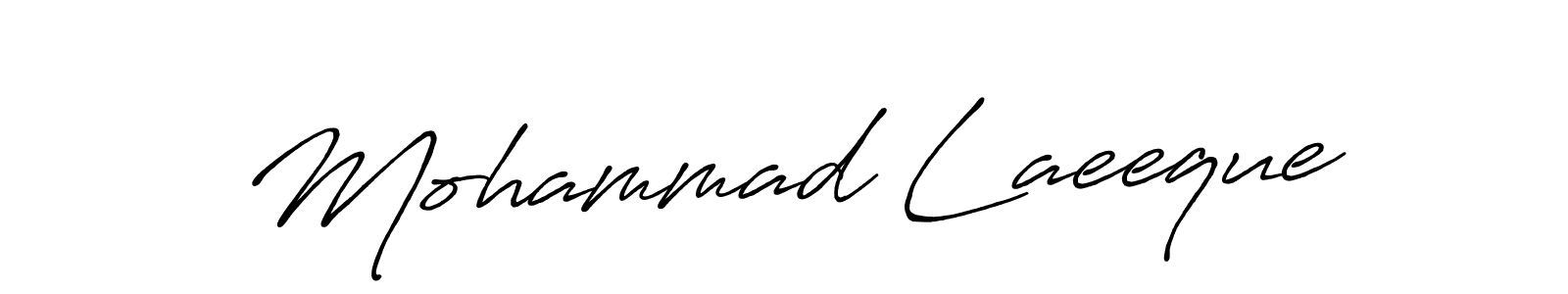 Also You can easily find your signature by using the search form. We will create Mohammad Laeeque name handwritten signature images for you free of cost using Antro_Vectra_Bolder sign style. Mohammad Laeeque signature style 7 images and pictures png