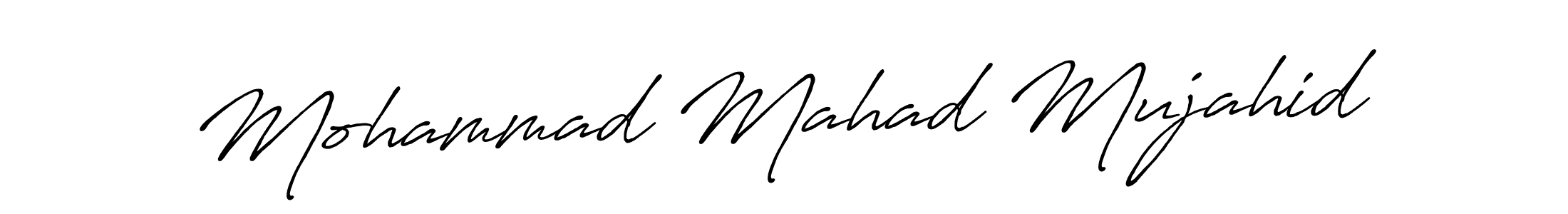 Design your own signature with our free online signature maker. With this signature software, you can create a handwritten (Antro_Vectra_Bolder) signature for name Mohammad Mahad Mujahid. Mohammad Mahad Mujahid signature style 7 images and pictures png