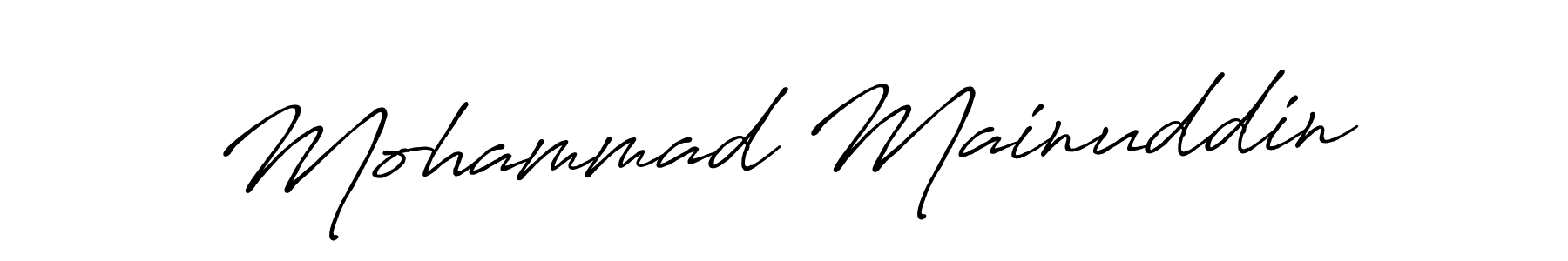 It looks lik you need a new signature style for name Mohammad Mainuddin. Design unique handwritten (Antro_Vectra_Bolder) signature with our free signature maker in just a few clicks. Mohammad Mainuddin signature style 7 images and pictures png