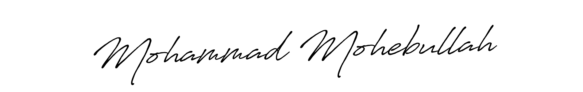 Also we have Mohammad Mohebullah name is the best signature style. Create professional handwritten signature collection using Antro_Vectra_Bolder autograph style. Mohammad Mohebullah signature style 7 images and pictures png