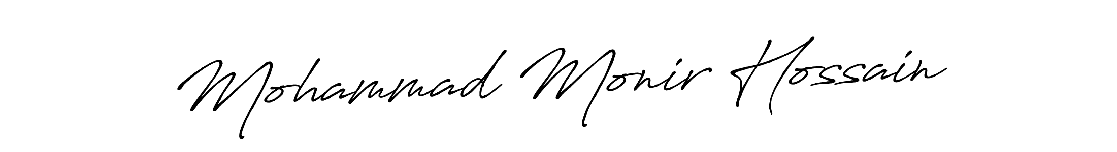 Create a beautiful signature design for name Mohammad Monir Hossain. With this signature (Antro_Vectra_Bolder) fonts, you can make a handwritten signature for free. Mohammad Monir Hossain signature style 7 images and pictures png