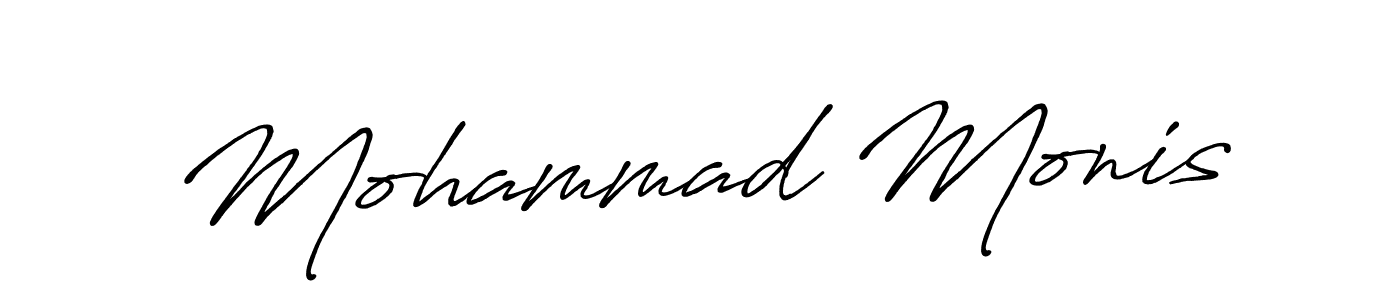 Use a signature maker to create a handwritten signature online. With this signature software, you can design (Antro_Vectra_Bolder) your own signature for name Mohammad Monis. Mohammad Monis signature style 7 images and pictures png