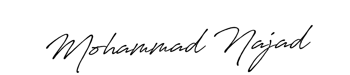 Design your own signature with our free online signature maker. With this signature software, you can create a handwritten (Antro_Vectra_Bolder) signature for name Mohammad Najad. Mohammad Najad signature style 7 images and pictures png