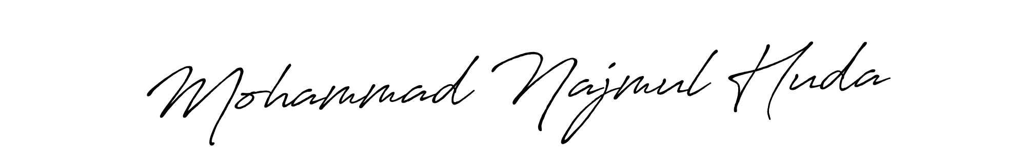 Design your own signature with our free online signature maker. With this signature software, you can create a handwritten (Antro_Vectra_Bolder) signature for name Mohammad Najmul Huda. Mohammad Najmul Huda signature style 7 images and pictures png