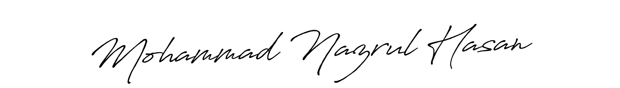 Create a beautiful signature design for name Mohammad Nazrul Hasan. With this signature (Antro_Vectra_Bolder) fonts, you can make a handwritten signature for free. Mohammad Nazrul Hasan signature style 7 images and pictures png