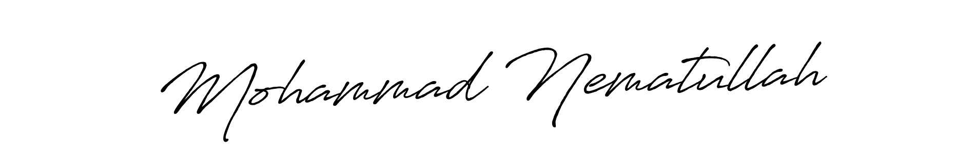 It looks lik you need a new signature style for name Mohammad Nematullah. Design unique handwritten (Antro_Vectra_Bolder) signature with our free signature maker in just a few clicks. Mohammad Nematullah signature style 7 images and pictures png