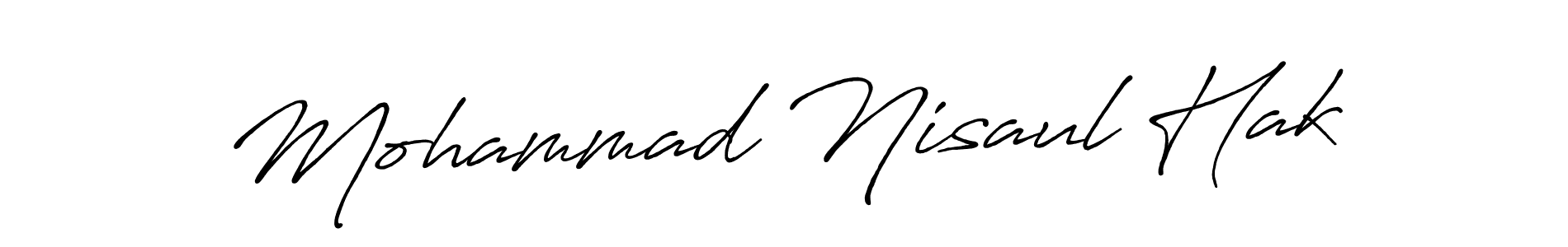 Make a beautiful signature design for name Mohammad Nisaul Hak. With this signature (Antro_Vectra_Bolder) style, you can create a handwritten signature for free. Mohammad Nisaul Hak signature style 7 images and pictures png