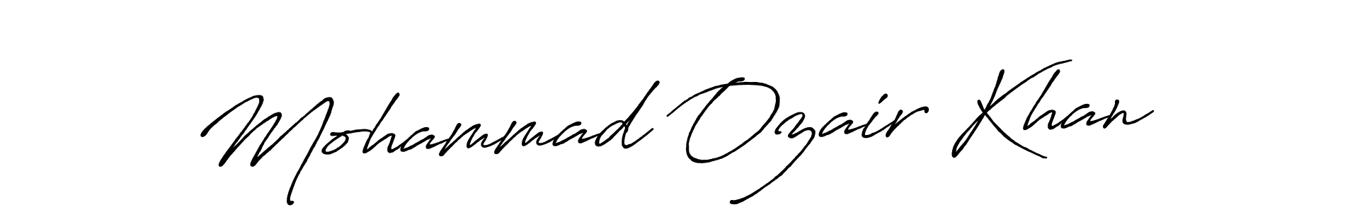 Use a signature maker to create a handwritten signature online. With this signature software, you can design (Antro_Vectra_Bolder) your own signature for name Mohammad Ozair Khan. Mohammad Ozair Khan signature style 7 images and pictures png