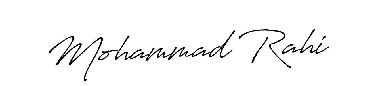 Create a beautiful signature design for name Mohammad Rahi. With this signature (Antro_Vectra_Bolder) fonts, you can make a handwritten signature for free. Mohammad Rahi signature style 7 images and pictures png