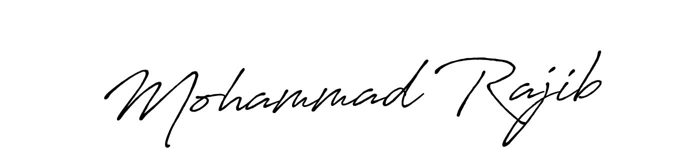 How to make Mohammad Rajib name signature. Use Antro_Vectra_Bolder style for creating short signs online. This is the latest handwritten sign. Mohammad Rajib signature style 7 images and pictures png