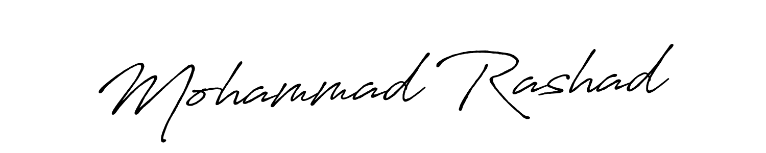 Make a beautiful signature design for name Mohammad Rashad. With this signature (Antro_Vectra_Bolder) style, you can create a handwritten signature for free. Mohammad Rashad signature style 7 images and pictures png