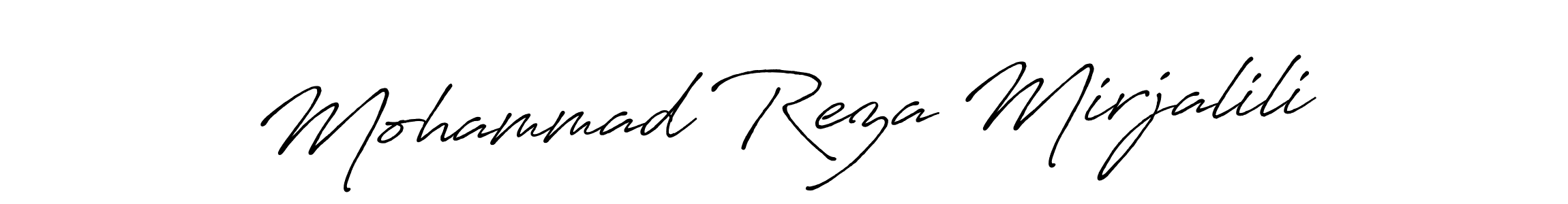 How to make Mohammad Reza Mirjalili name signature. Use Antro_Vectra_Bolder style for creating short signs online. This is the latest handwritten sign. Mohammad Reza Mirjalili signature style 7 images and pictures png