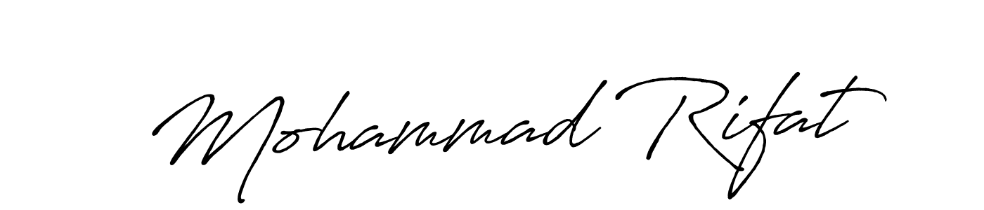 Use a signature maker to create a handwritten signature online. With this signature software, you can design (Antro_Vectra_Bolder) your own signature for name Mohammad Rifat. Mohammad Rifat signature style 7 images and pictures png