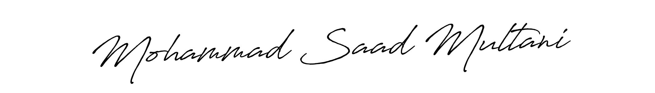 Also we have Mohammad Saad Multani name is the best signature style. Create professional handwritten signature collection using Antro_Vectra_Bolder autograph style. Mohammad Saad Multani signature style 7 images and pictures png