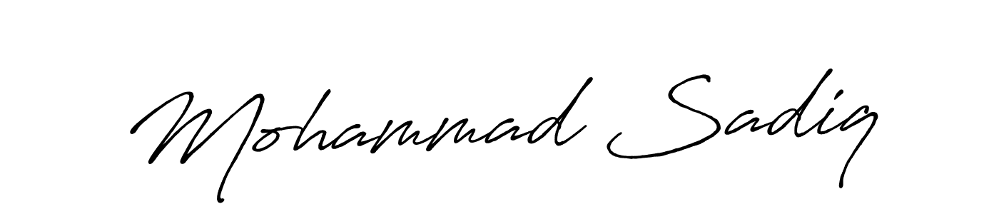 Also we have Mohammad Sadiq name is the best signature style. Create professional handwritten signature collection using Antro_Vectra_Bolder autograph style. Mohammad Sadiq signature style 7 images and pictures png