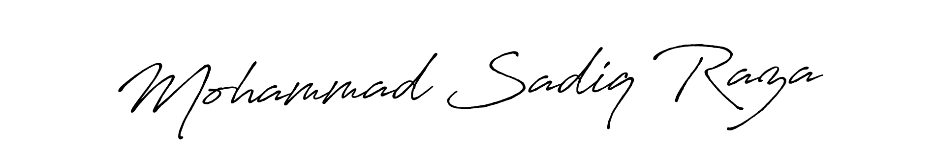 How to make Mohammad Sadiq Raza name signature. Use Antro_Vectra_Bolder style for creating short signs online. This is the latest handwritten sign. Mohammad Sadiq Raza signature style 7 images and pictures png