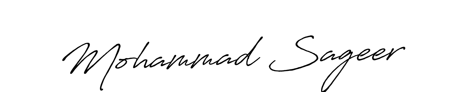 Mohammad Sageer stylish signature style. Best Handwritten Sign (Antro_Vectra_Bolder) for my name. Handwritten Signature Collection Ideas for my name Mohammad Sageer. Mohammad Sageer signature style 7 images and pictures png