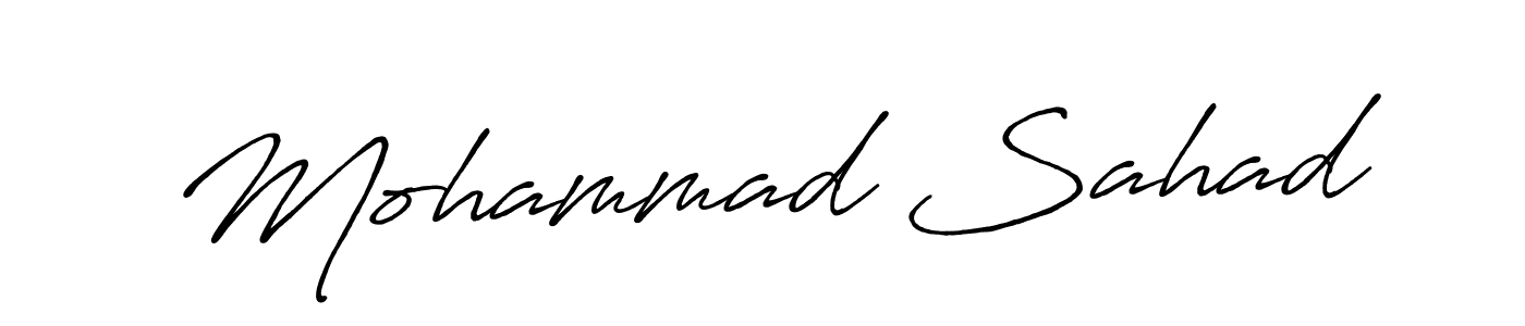 Mohammad Sahad stylish signature style. Best Handwritten Sign (Antro_Vectra_Bolder) for my name. Handwritten Signature Collection Ideas for my name Mohammad Sahad. Mohammad Sahad signature style 7 images and pictures png