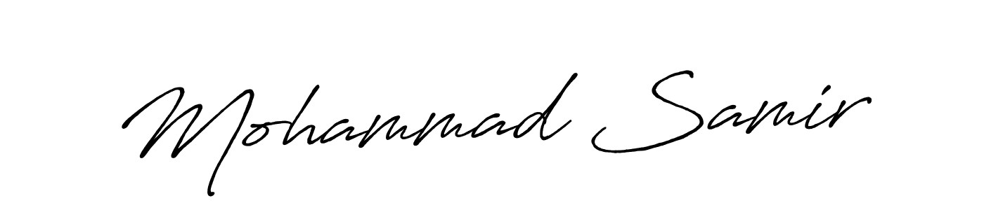 Create a beautiful signature design for name Mohammad Samir. With this signature (Antro_Vectra_Bolder) fonts, you can make a handwritten signature for free. Mohammad Samir signature style 7 images and pictures png