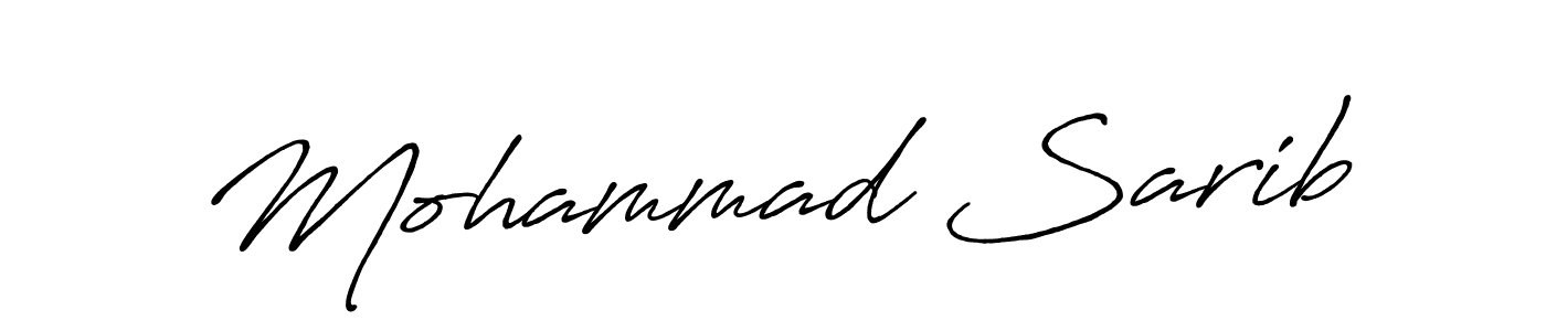 Create a beautiful signature design for name Mohammad Sarib. With this signature (Antro_Vectra_Bolder) fonts, you can make a handwritten signature for free. Mohammad Sarib signature style 7 images and pictures png