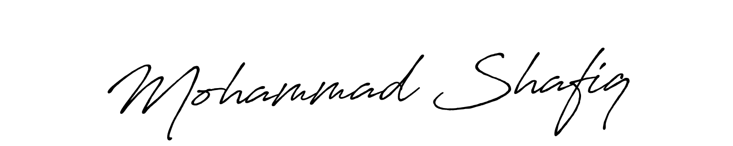 Mohammad Shafiq stylish signature style. Best Handwritten Sign (Antro_Vectra_Bolder) for my name. Handwritten Signature Collection Ideas for my name Mohammad Shafiq. Mohammad Shafiq signature style 7 images and pictures png