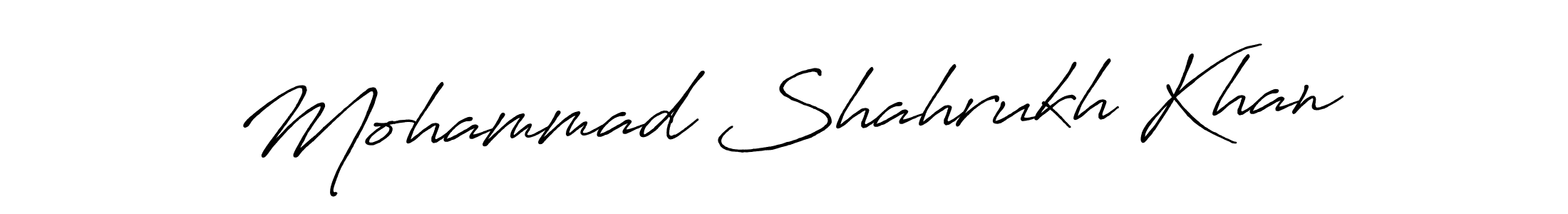 Create a beautiful signature design for name Mohammad Shahrukh Khan. With this signature (Antro_Vectra_Bolder) fonts, you can make a handwritten signature for free. Mohammad Shahrukh Khan signature style 7 images and pictures png